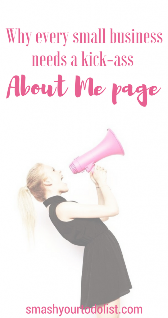 Why an about me page is essential for your website. In this article I explore what to write in an About Me page and why it is so important that you include one on your website. | Small business marketing | Web content | Grow your business | Business goals | Business planning | Web design 